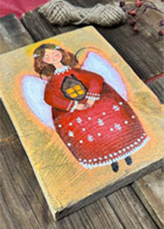 Роспись по дереву «Ангел». Музейное занятие