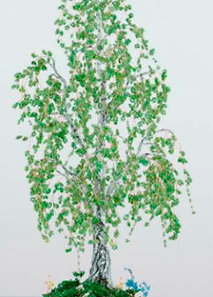 Русская береза. Мастер-класс по бисероплетению