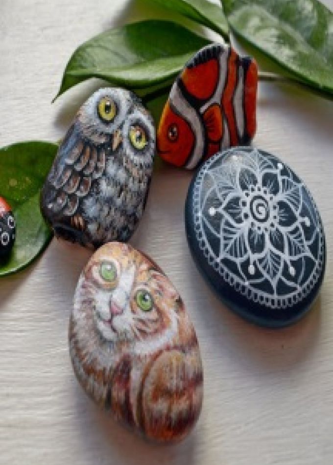 Художественная роспись камней: Мастер-класс