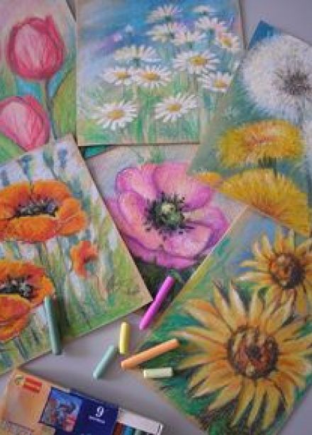 Рисуем цветы в технике пастельной живописи: Мастер-класс